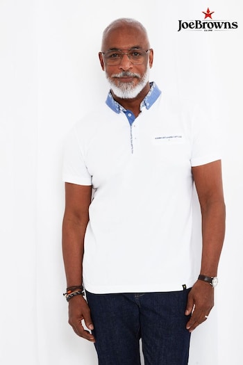 Joe Browns White Super Smart barn Polo Shirt (B41540) | £40