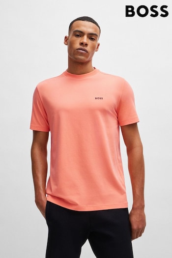 BOSS Red Contrast Logo Stretch Cotton T-Shirt (B41576) | £45
