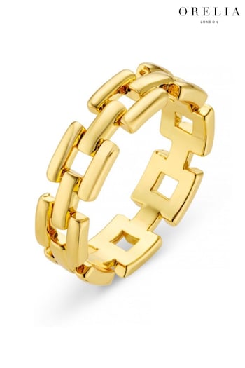 Orelia London Gold Tone Vintage Chain Ring (B41676) | £22