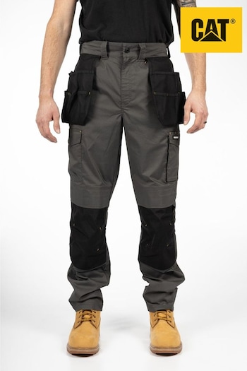CAT Grey Essential Knee Pocket Stretch Holster Trousers (B41700) | £55