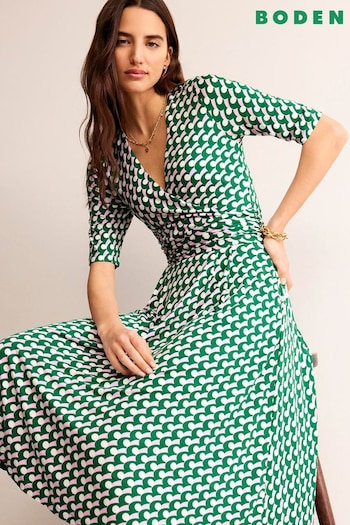 Boden Green Petite Kassidy Jersey Midi Dress (B41849) | £98