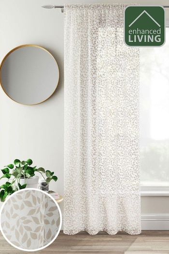 Enhanced Living Natural Willow Pair Of Voile Panels (B42014) | £24 - £38