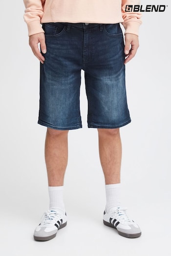 Blend Blue Camo Stretch Denim Shorts (B42018) | £30
