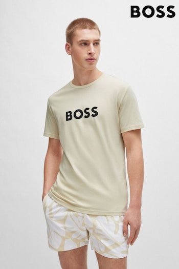 BOSS Beige Large Chest Logo T-Shirt (B42067) | £49