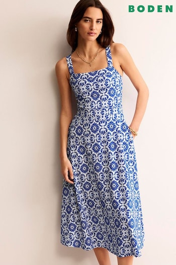Boden Blue Bridget Ponte Midi Dress (B42172) | £98