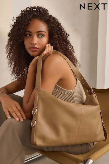 Camel Brown Leather Ring Shoulder Bag (B42416) | £72