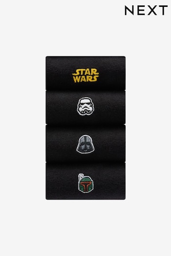 Black Star Wars Embroidered magnolia 4 Pack (B42491) | £16