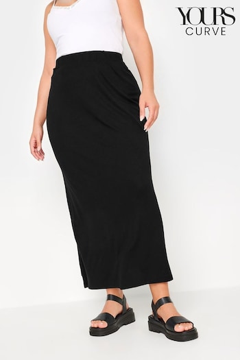 Yours Curve Black Tube Maxi Skirt (B42687) | £23