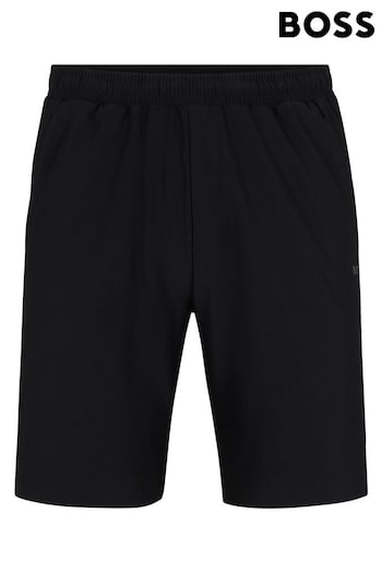 BOSS Black BOSS Quick-Dry Black Shorts With Decorative Reflective Logo (B42818) | £119