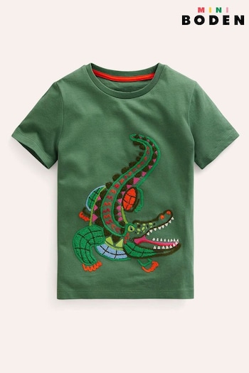 Boden Green Chainstitch Animal Print T-Shirt (B42832) | £19 - £21