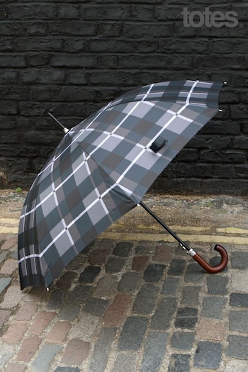 Totes Grey ECO-BRELLA® Auto Walker Umbrella (B43105) | £26