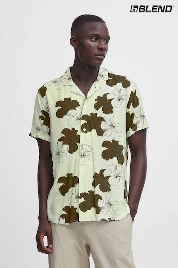 Blend Green Floral Short Sleeve Shirt (B43174) | £30