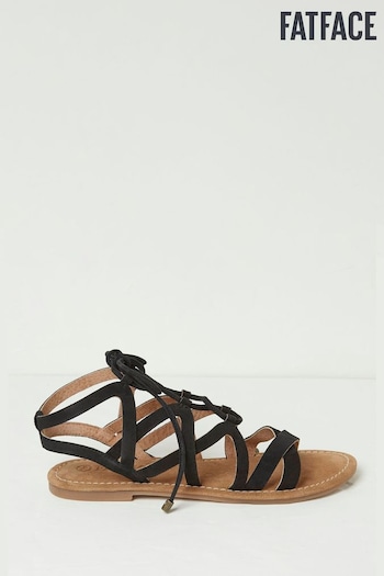 FatFace Black Renna Ghillie Lace Up Sandals (B43188) | £49.50