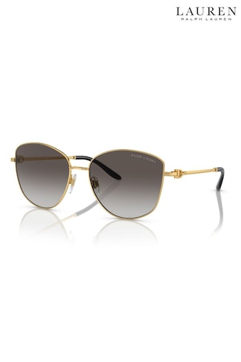 Ralph Lauren Gold Tone The Vivienne Rl7079 Round Sunglasses white (B43248) | £212