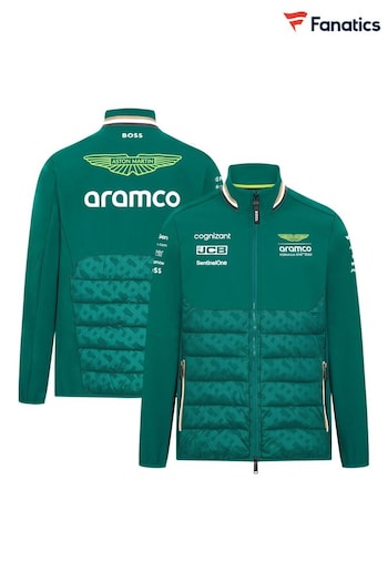 Fanatics Green Aston Martin Aramco Cognizant F1 2024 Team Hybrid Jacket (B43326) | £176