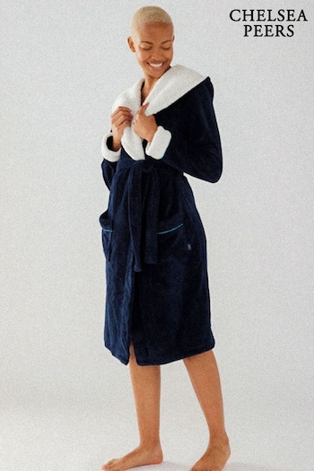 Chelsea Peers Blue Curve Fluffy Dressing Gown (B43435) | £45