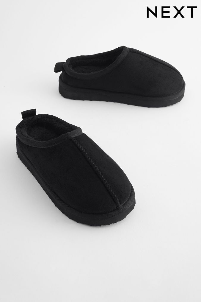 Boys Black Slippers Boys Printed Slippers Next Official Site