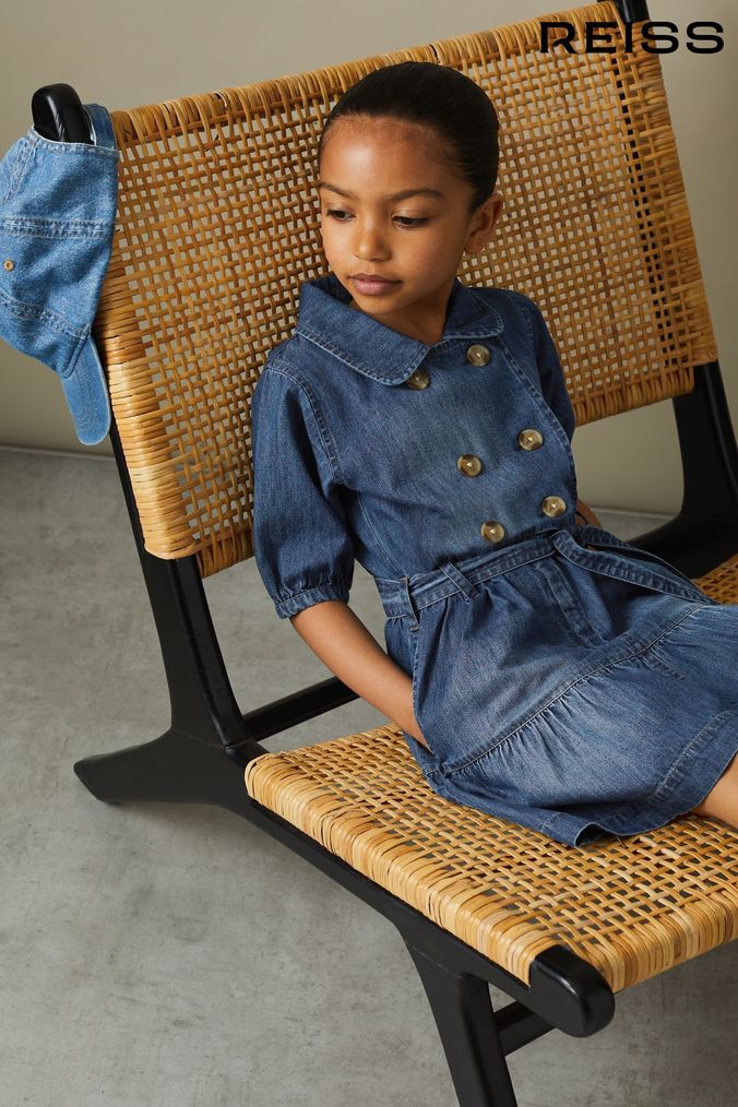 Next girls denim dress online
