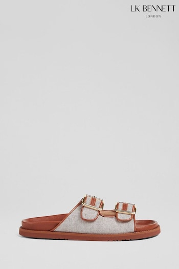 LK Bennett Tan Brown Strappy Ionnna Woven Footbed sandals Sandals (B43457) | £229