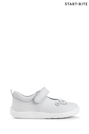 Start-Rite Fairy Tale White Leather Soft Leather Mary Jane Toddler Shoes (B43481) | £43