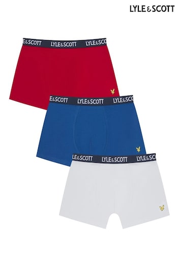 Lyle & Scott White Underwear Boys Markus Trunks 3 Pack (B43730) | £20