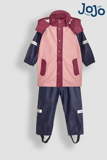 JoJo Maman Bébé Pink 2 Piece Waterproof Trouser And Jacket Set (B43809) | £59.50 - £63.50