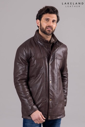 Lakeland Leather Garstone Leather Brown Coat (B44004) | £399