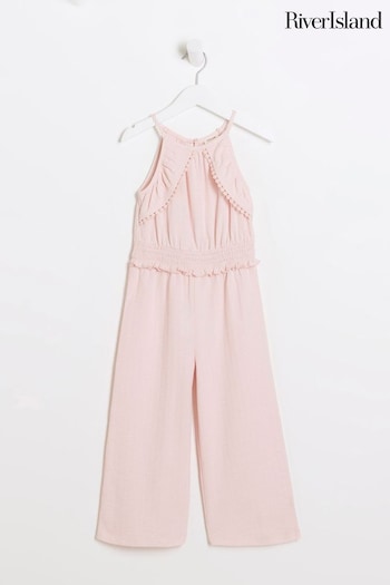 River Island Pink Mini Girls Halter Jumpsuit (B44018) | £18