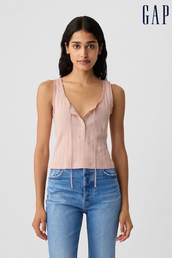 Gap Pink DÔEN Pointelle Sleeveless Vest (B44101) | £25