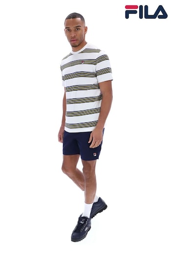 Fila White Ben Yarn Dye Stripe T-Shirt (B44113) | £35