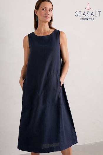 Seasalt Cornwall Blue Petite Cresting Waves Dress (B44130) | £80