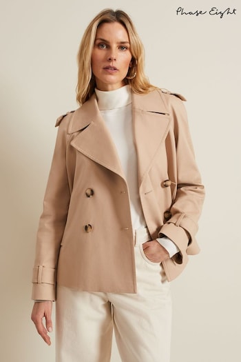 Phase Eight Natural Lola Cropped Trench Jacket (B44137) | £169