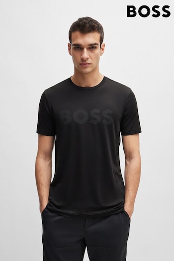 BOSS Black Performance-Stretch T-Shirt With Decorative Reflective Logo (B44346) | £69