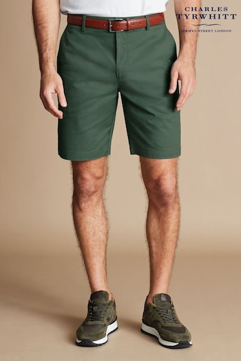 Charles Tyrwhitt Green Cotton Shorts Wide (B44512) | £50