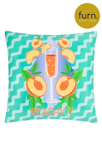 Furn Aqua Peachy Abstract Outdoor Cushion (B44575) | £17