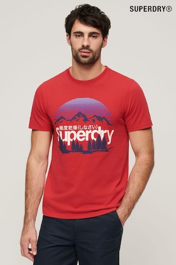 Superdry Red Great Outdoors Graphic T-Shirt (B44705) | £30