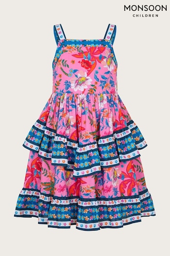 Monsoon Tropical Print Tiered Dress (B44885) | £32 - £37