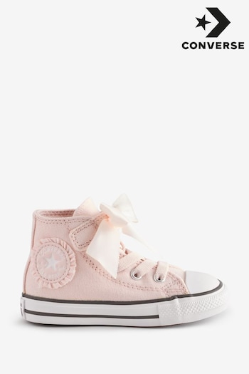 Converse Pink Infant Chuck Taylor Bow Detail 1V Trainers (B44945) | £40