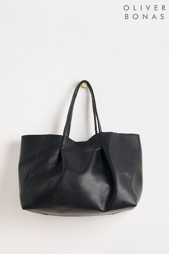 Oliver Bonas Aria Slouch Black Tote Bag (B44949) | £65