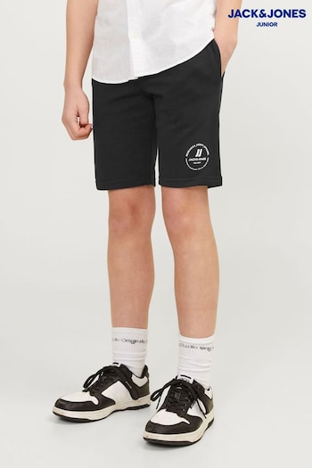 JACK & JONES JUNIOR Logo Sweat Black Shorts (B45156) | £15