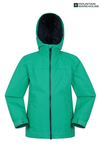 Mountain Warehouse Green Kids Torrent Waterproof Jacket (B45182) | £26