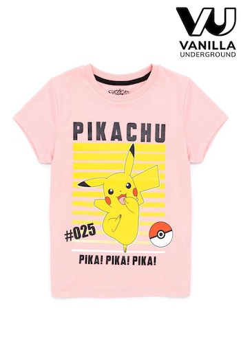 Vanilla Underground Pink Girls Pokemon T-Shirt (B45200) | £14