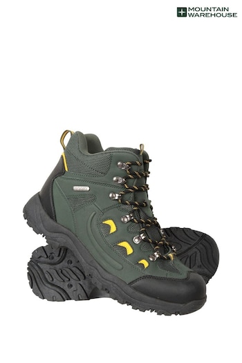 Mountain Warehouse Green Light Mens Adventurer Waterproof Boots Araspemu (B45290) | £56