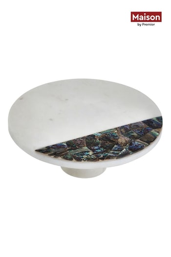 Maison by Premier White Marble Round Cake Stand (B45374) | £76