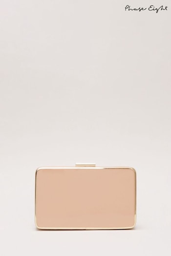 Phase Eight Pink Patent Box Clutch (B45553) | £79