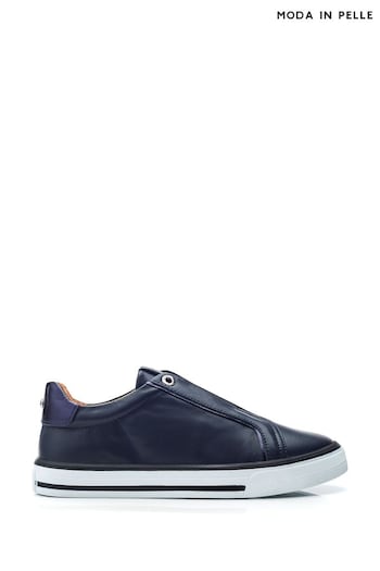 Moda in Pelle Blue BENNI Elastic Slip On Shoes With Foxing Sole (B45591) | £119