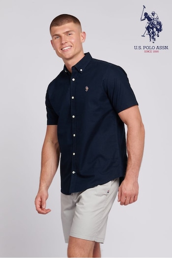 U.S. azul Polo Assn. Mens Short Sleeve Oxford Shirt (B45685) | £60