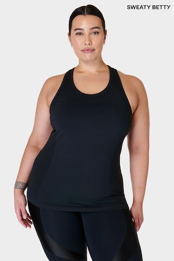 Sweaty Betty Black Athlete Seamless Workout Tank Top (B45732) | £40