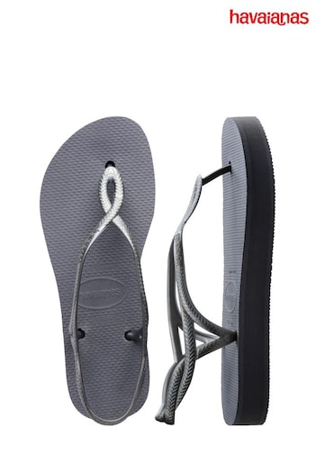 Havaianas Grey Luna Flatform Sandals (B45792) | £34