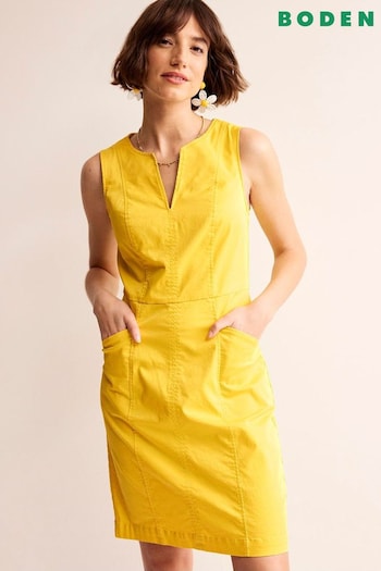 Boden Yellow Helena Chino Short Dress (B45854) | £70